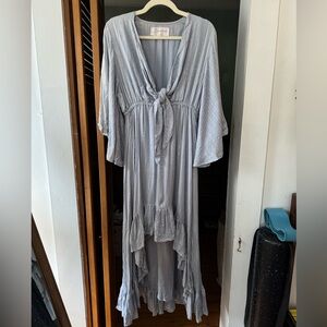 REVOLVE Light Blue High-low Maxi Dress with Sequins